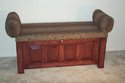 Pandoras Chest Raised Panel style Mahagony with Animal print upholstery
