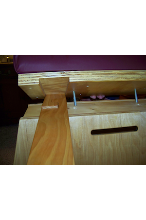 attach backrest over wings to lock in place