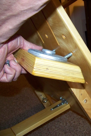 attach mounting blocks on inside of versahorse base